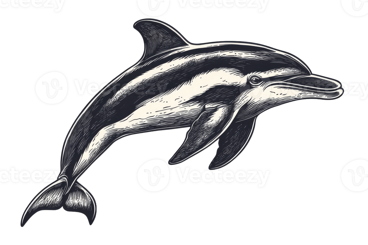 Dolphin swimming gracefully in open water png