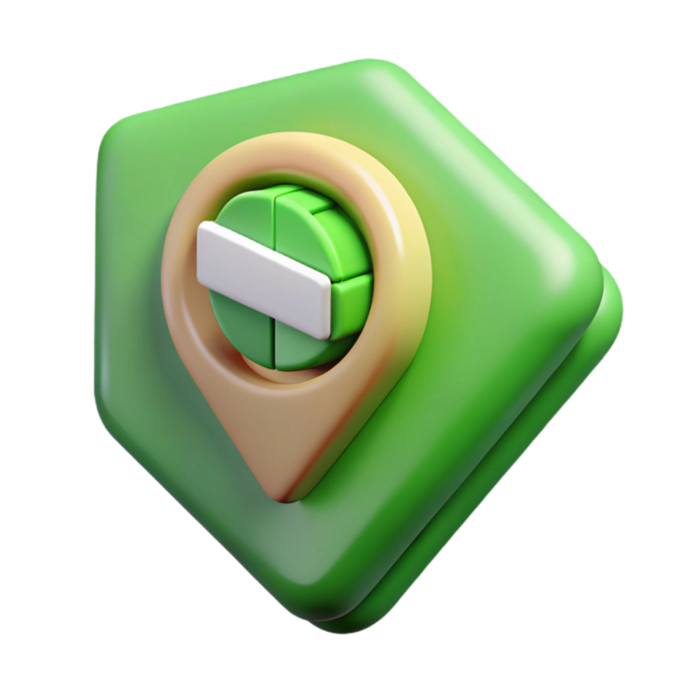 elegant classic Microlearning Module Icon Green Gradient Cutout professional png