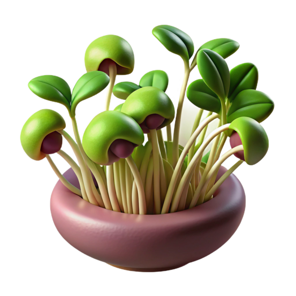 impressive classic Microgreens Sprouts Close Up Isolated exclusive png