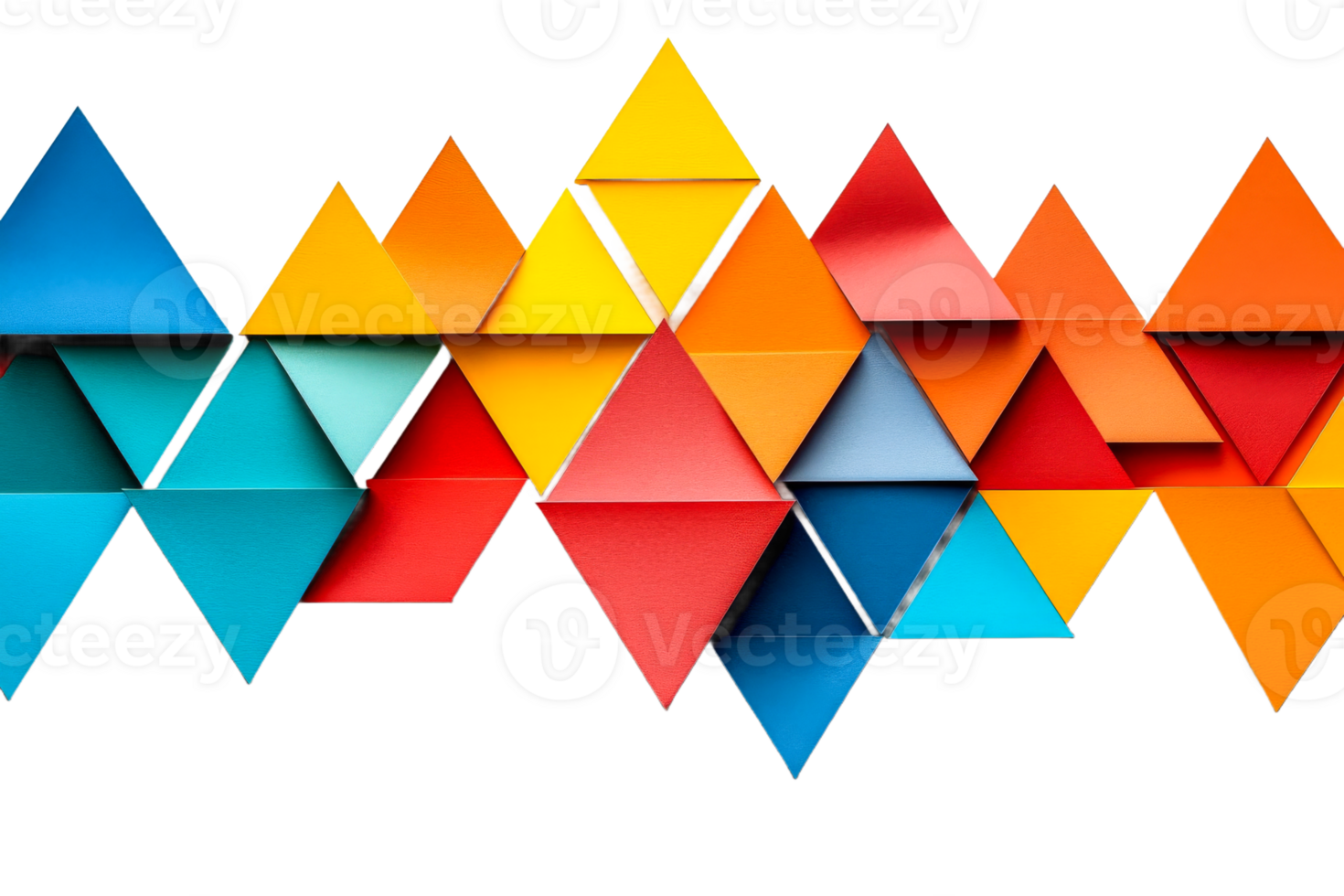 Colorful geometric shapes arranged in a vibrant pattern png