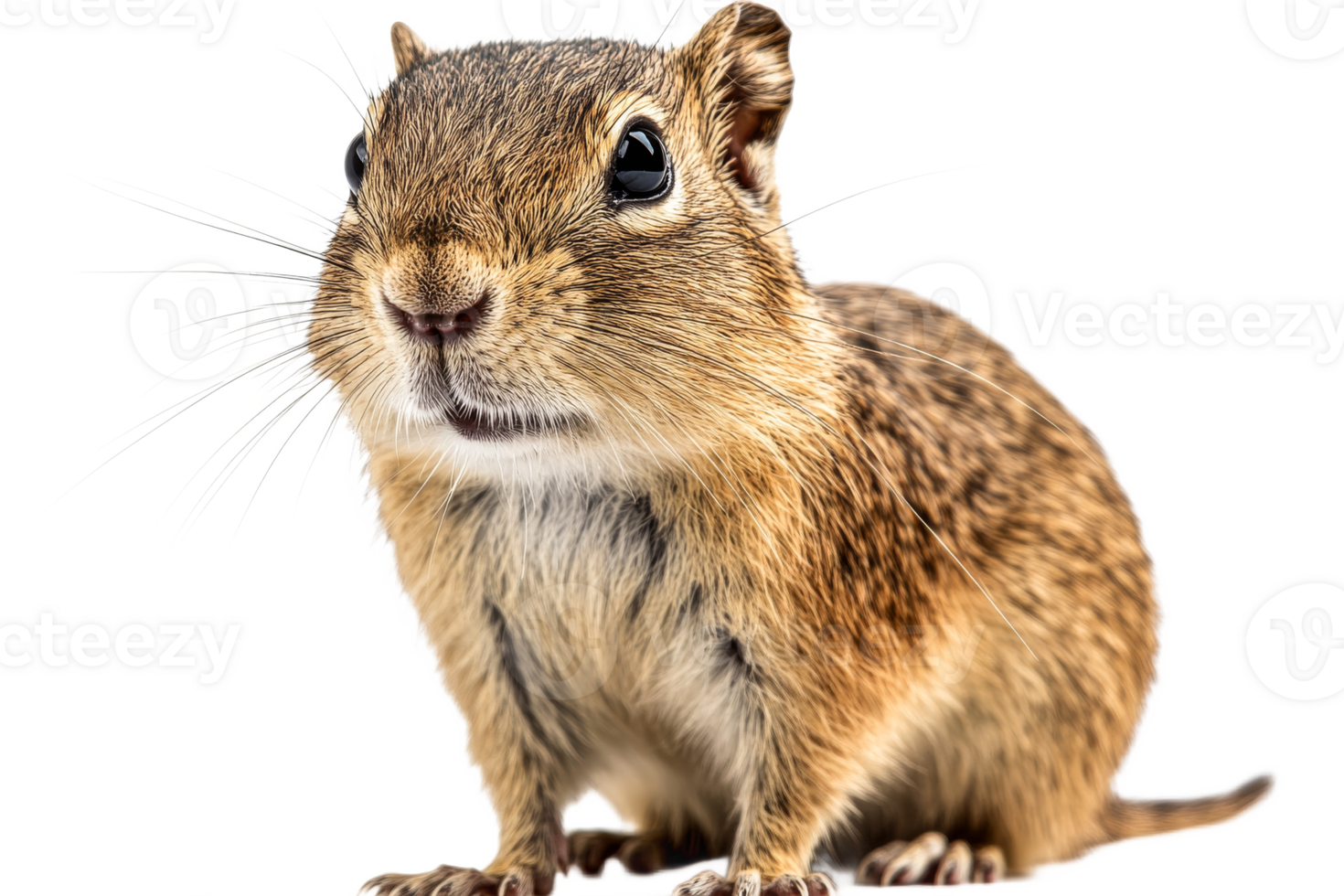 A small mammal sits upright with a curious expression png