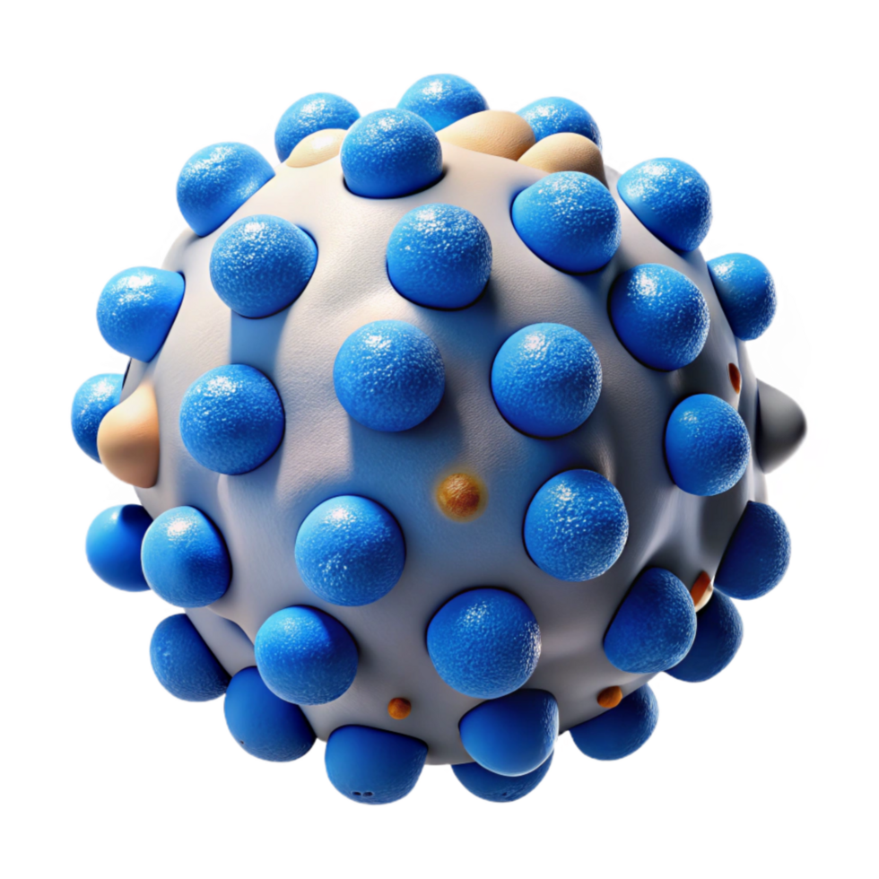 serene rustic Microorganism Texture Blue Dots Transparent Background premium png