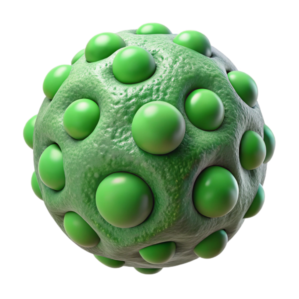 serene abstract Microorganism Texture Green Circles Transparent Background high resolution png