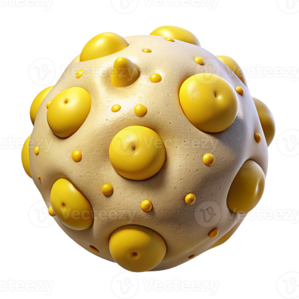 beautiful abstract Microorganism Texture Yellow Specks Cutout png