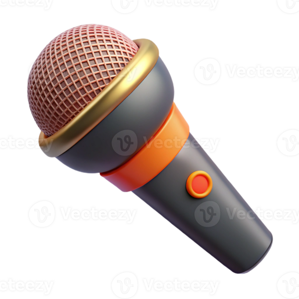 serene minimalist Microphone Capturing Endangered Language Song Isolated genuine png