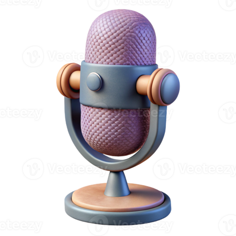 dramatic classic Microphone for Online Teaching Isolated png