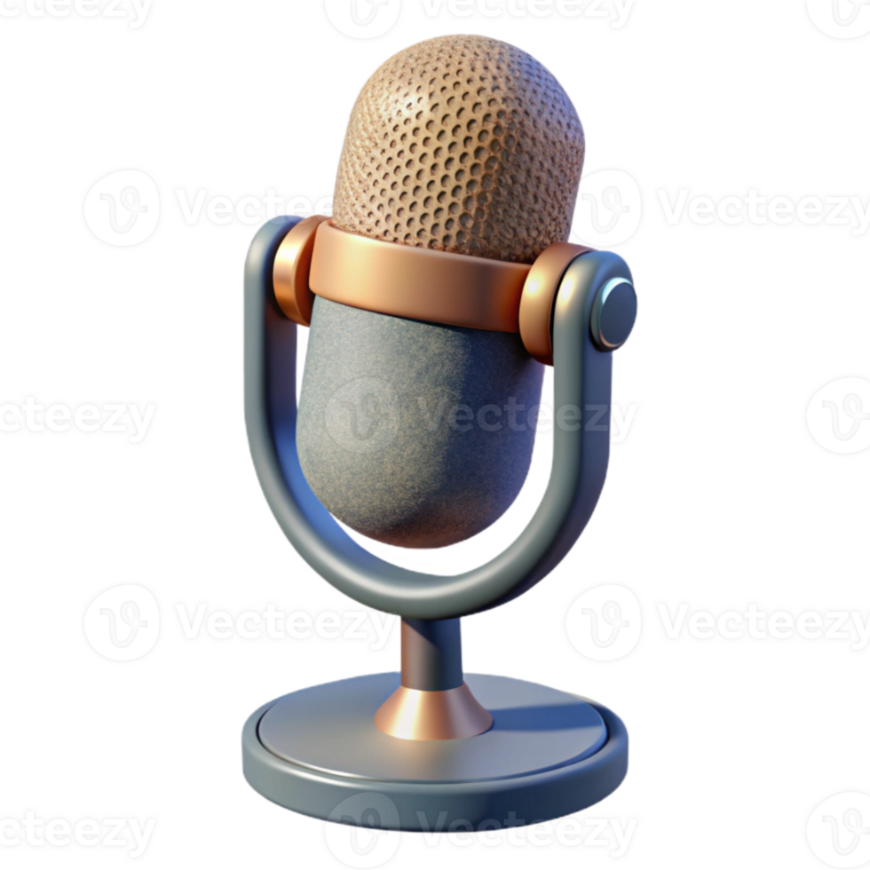 vibrant artistic Microphone for Online Teaching Isolated authentic png