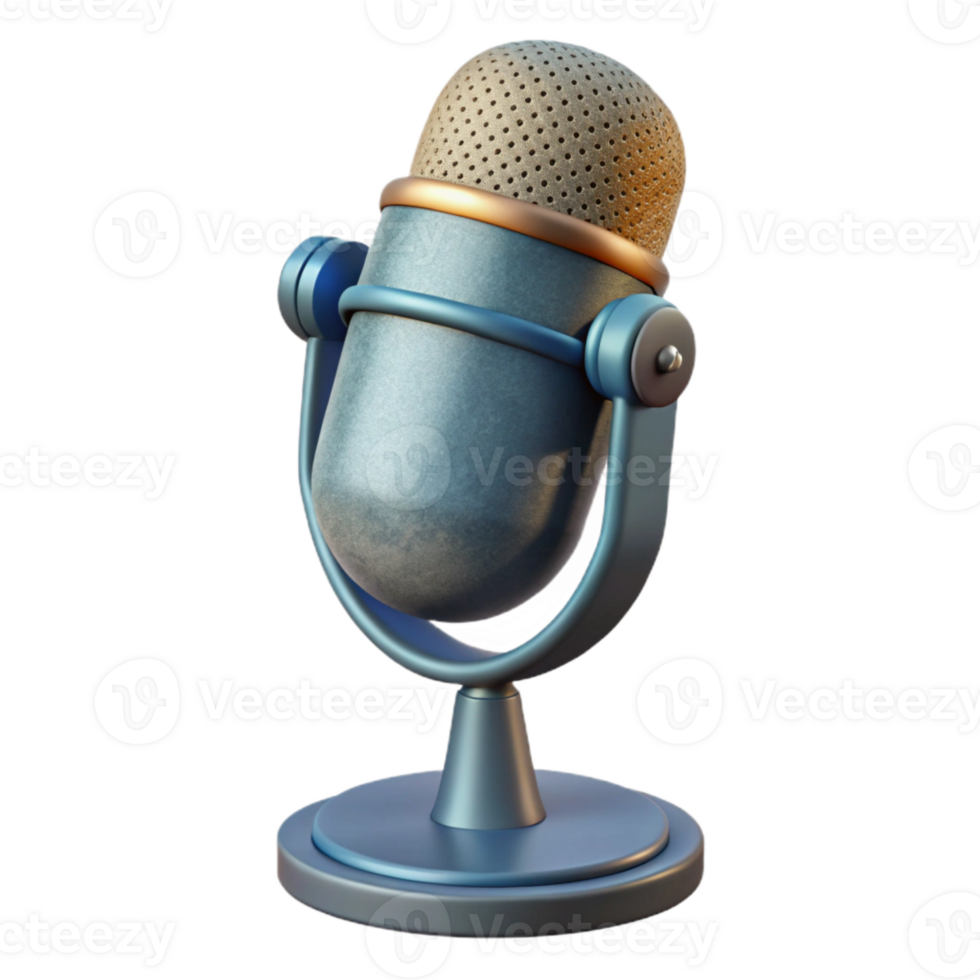 elegant classic Microphone for Online Teaching Isolated professional png