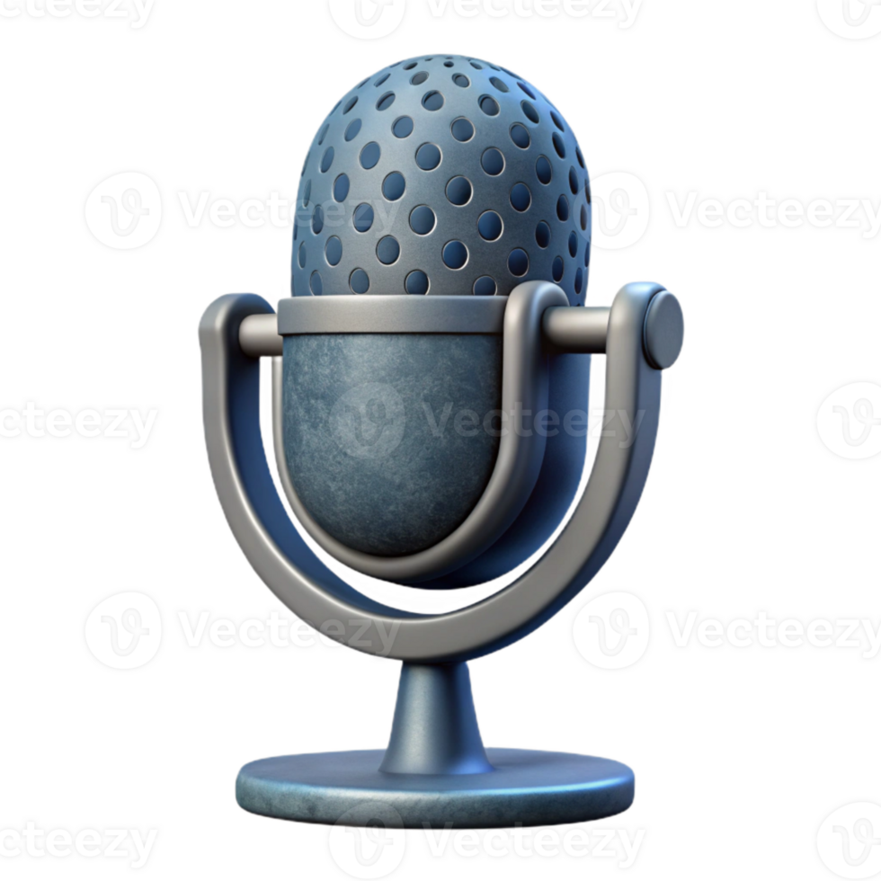 magnificent vintage Microphone Icon Cutout with Stand authentic png