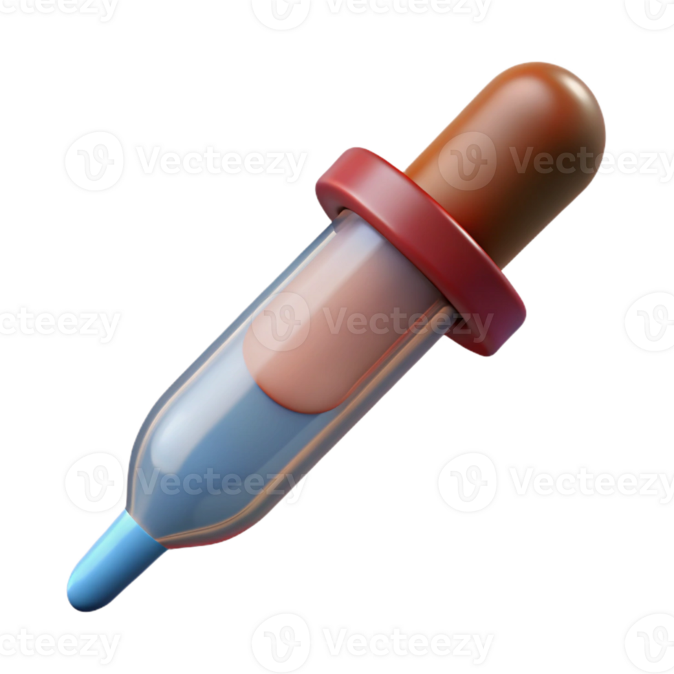 dramatic artistic Micropipette Side View Cutout on Transparent Background authentic png