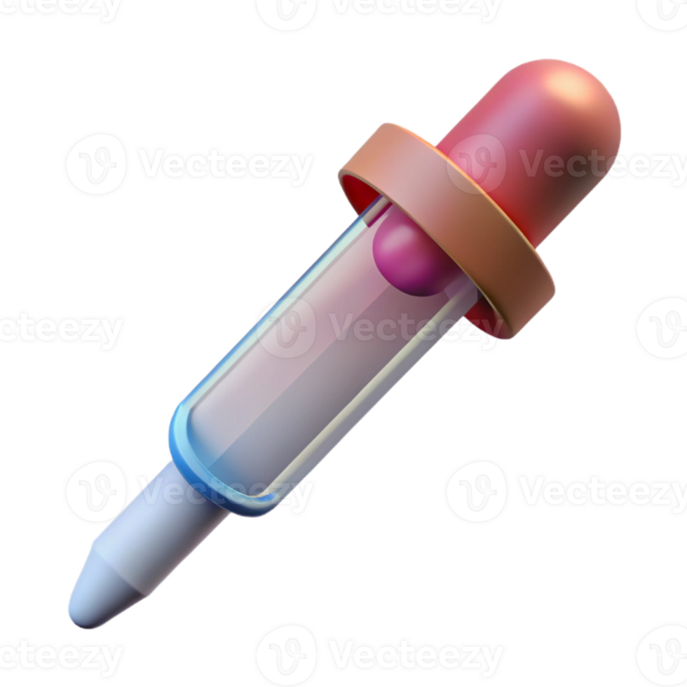 beautiful abstract Micropipette Side View Cutout on Transparent Background png
