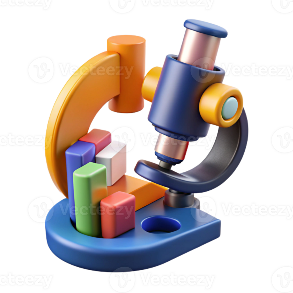 serene abstract Microscope and Data Charts Cutout premium png