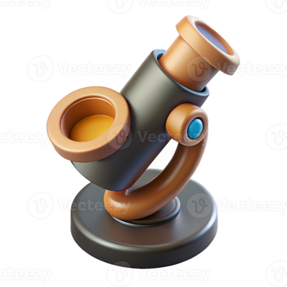 beautiful artistic Microscope Eyepiece Top View Isolated on Transparent Background original png