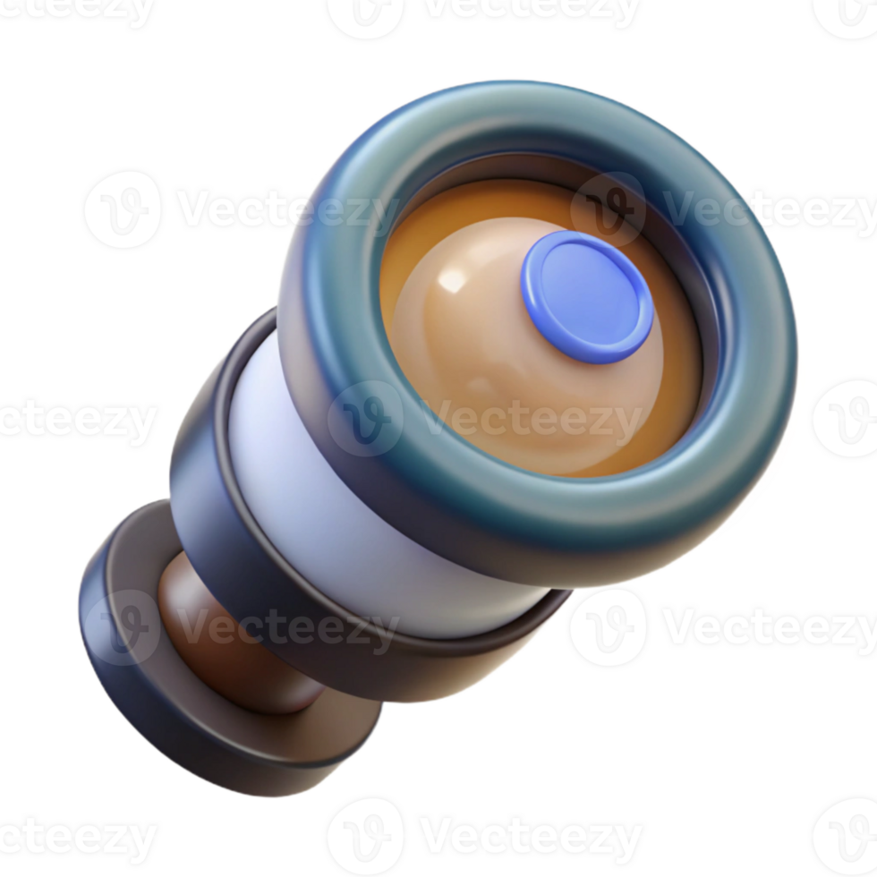 beautiful artistic Microscope Lens Top View Isolated on Transparent Background png