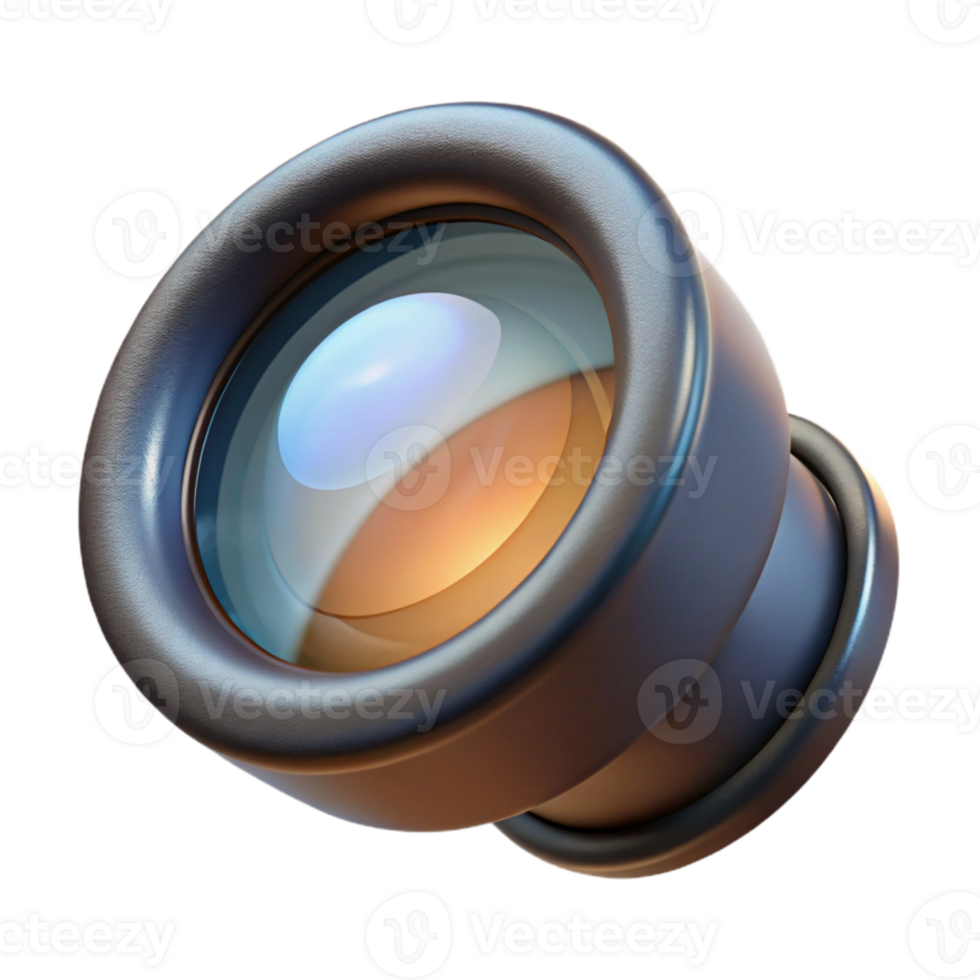 elegant contemporary Microscope Lens Close Up View Transparent Cutout authentic png