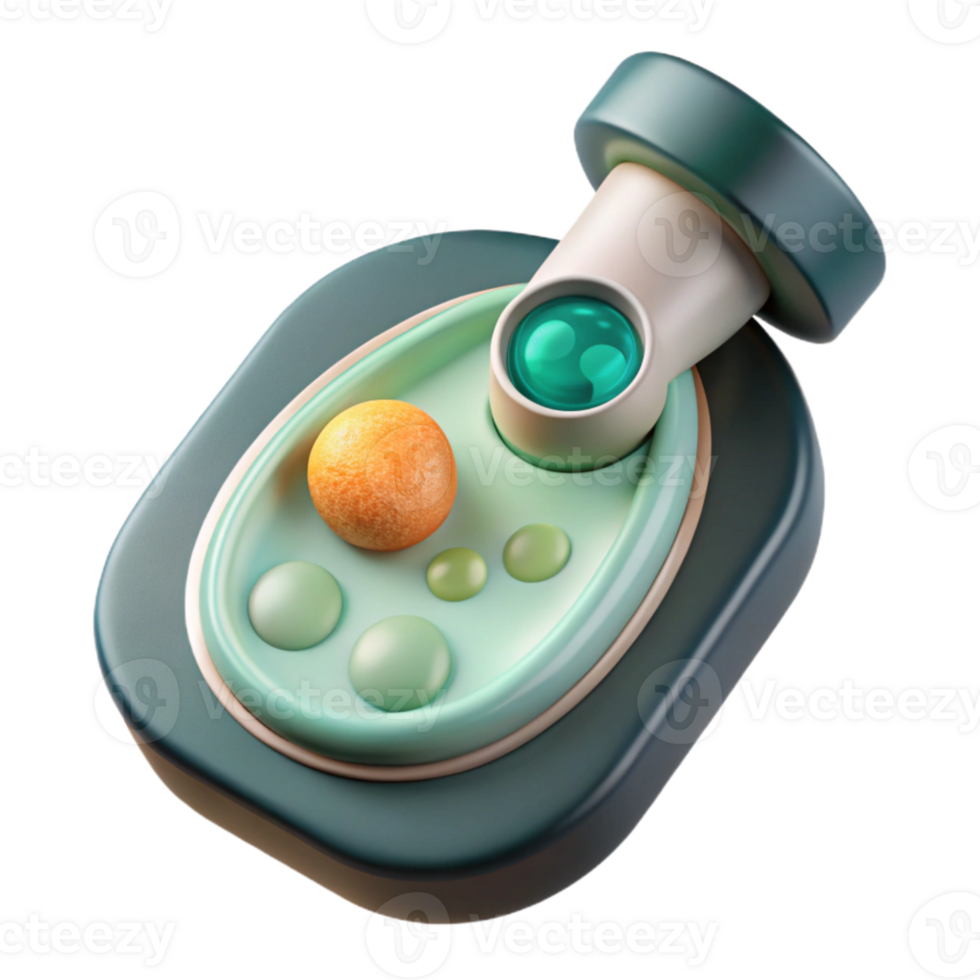 elegant artistic Microscope Slide Top View Isolated on Transparent Background png