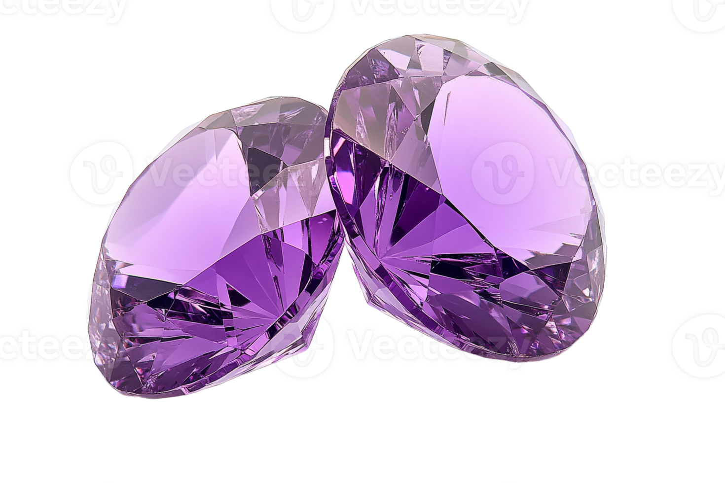 Beautiful purple gemstones with sparkling facets png