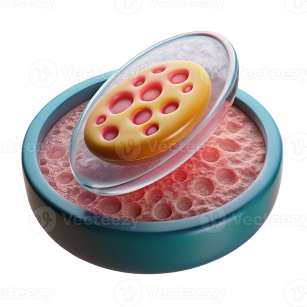 stunning modern Microscope Slide with Mold Sample Isolated detailed png