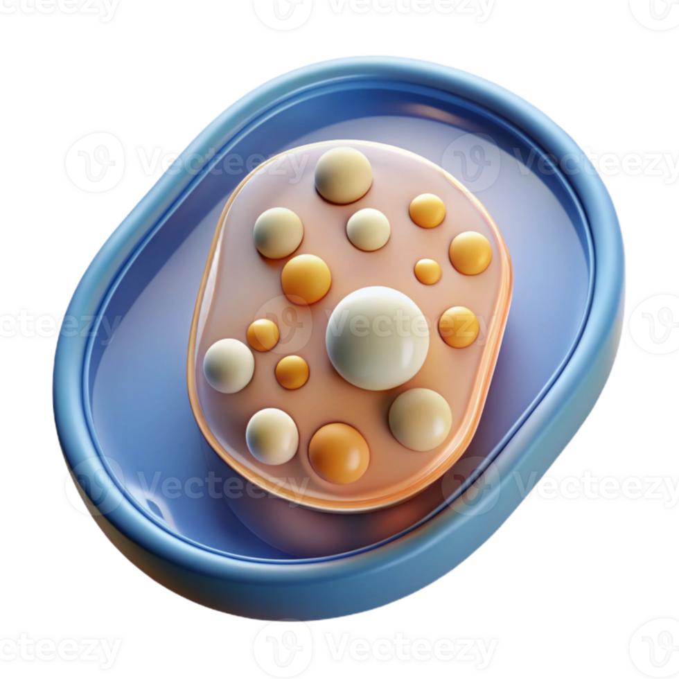 beautiful abstract Microscope Slide with Yeast Cells Transparent Background professional png