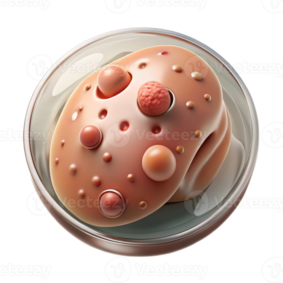 elegant minimalist Microscope Slide with Yeast Cells Transparent Background high resolution png