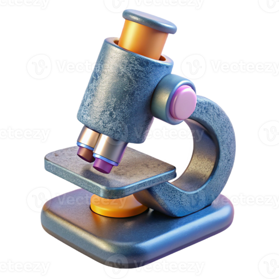 extraordinary contemporary Microscope with Slide in Place Transparent high quality png