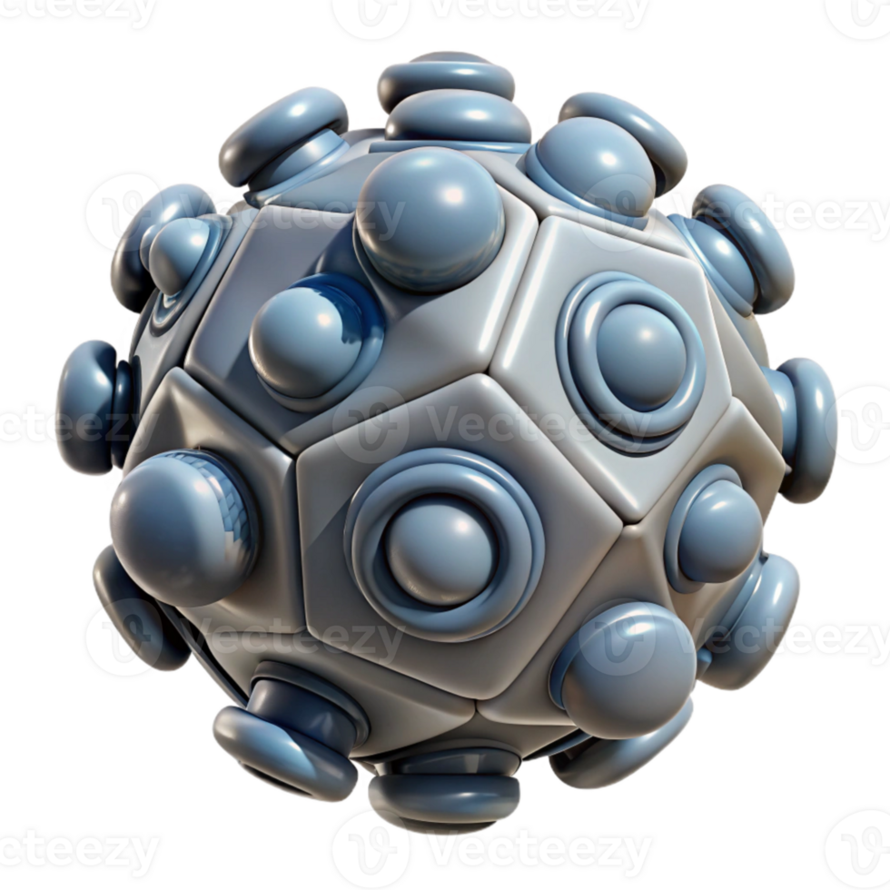 impressive creative Microscopic Nanobot Cluster Bottom View Isolated Element high quality png