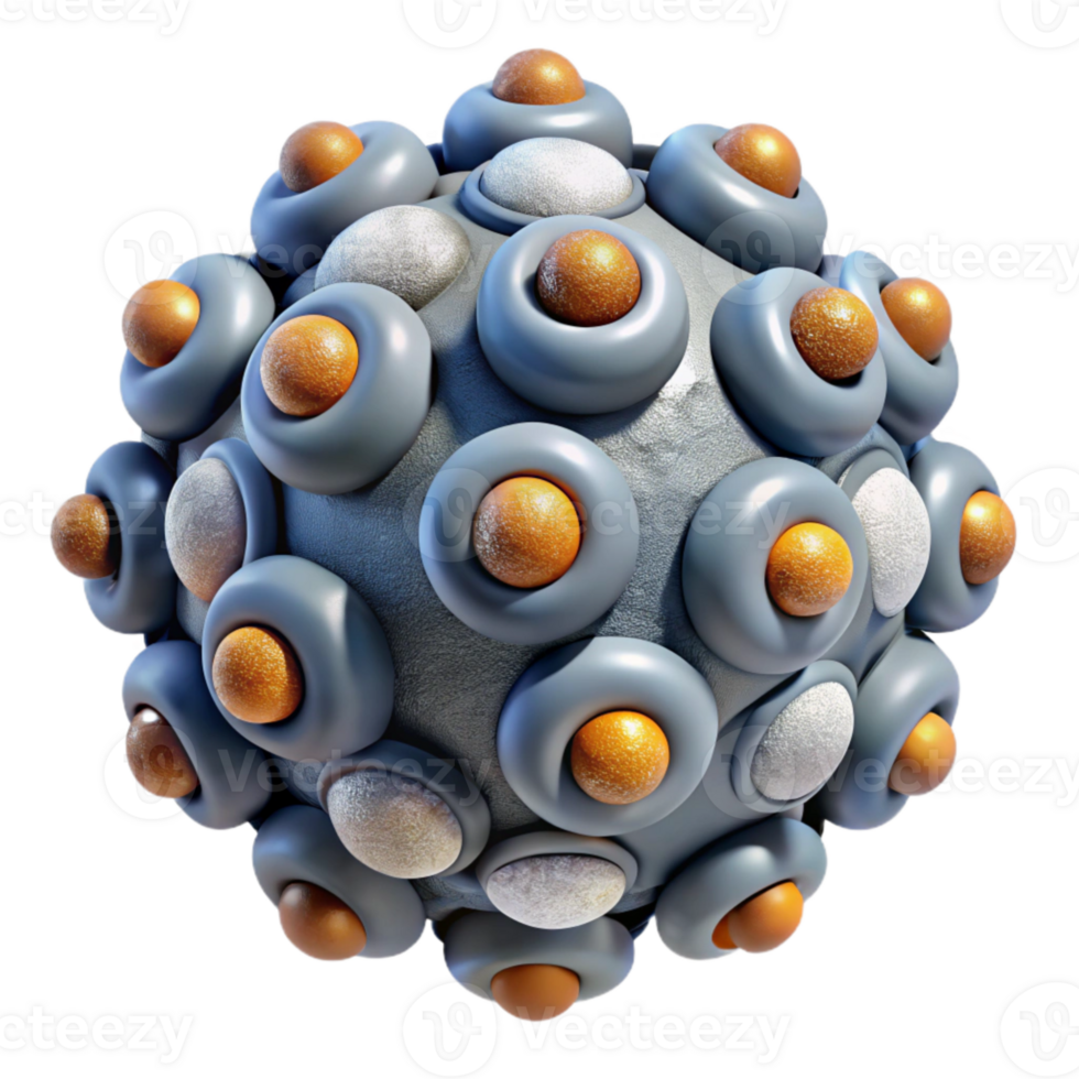 elegant creative Microscopic Nanobot Cluster Top View Isolated Element original png