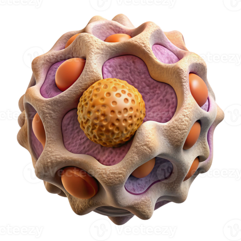 beautiful rustic Microscopic View of Cellular Structure Cutout authentic png
