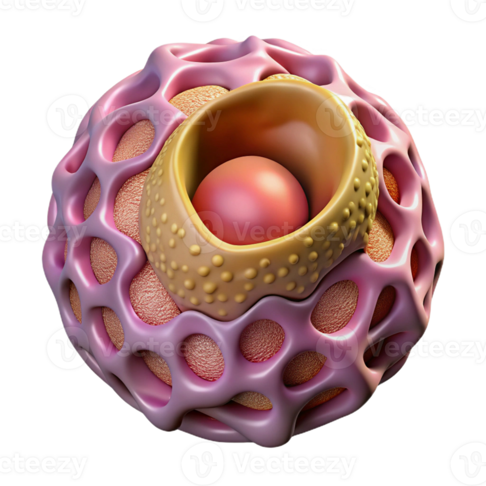 beautiful classic Microscopic View of Cellular Structure Cutout authentic png