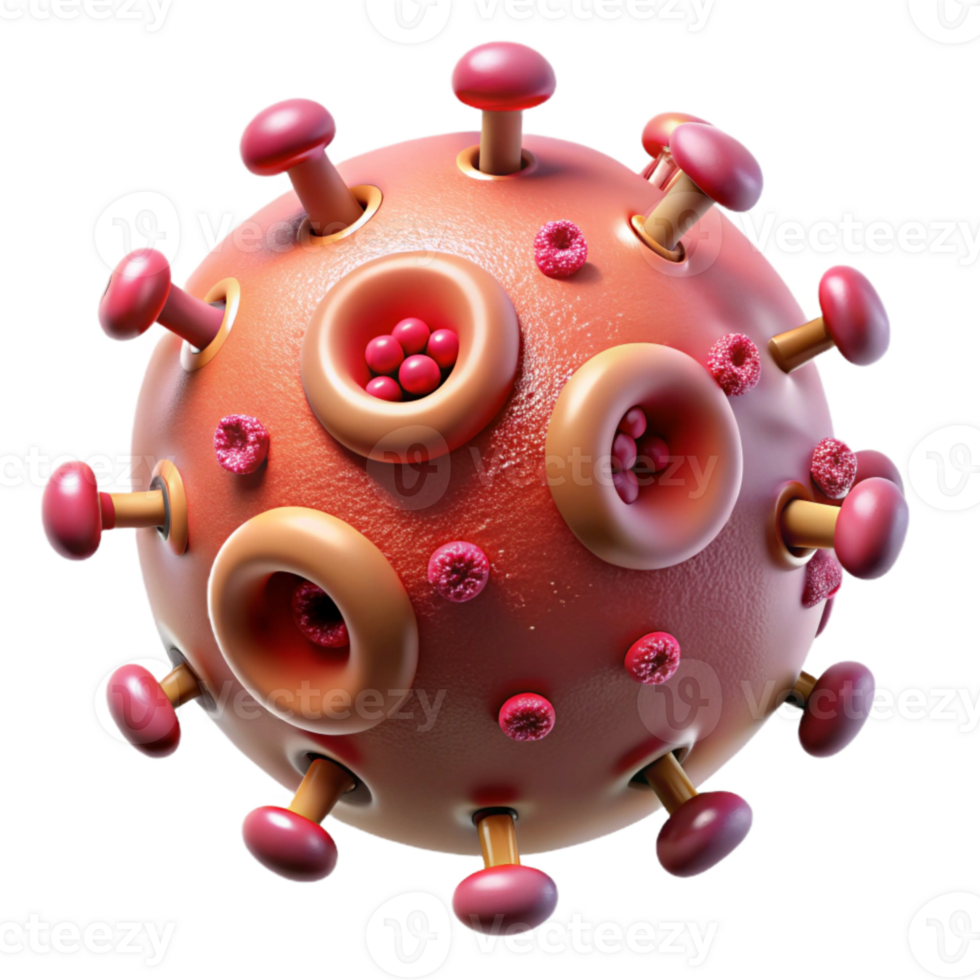 elegant classic Microscopic View of Nanobots on Blood Cell Cutout original png