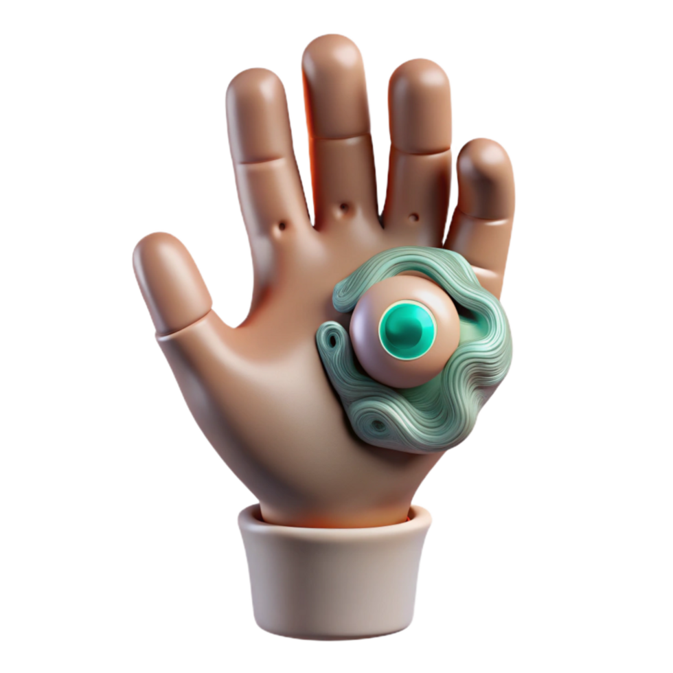 elegant minimalist Mind Control Graphic Hand Gesture Transparent high quality png