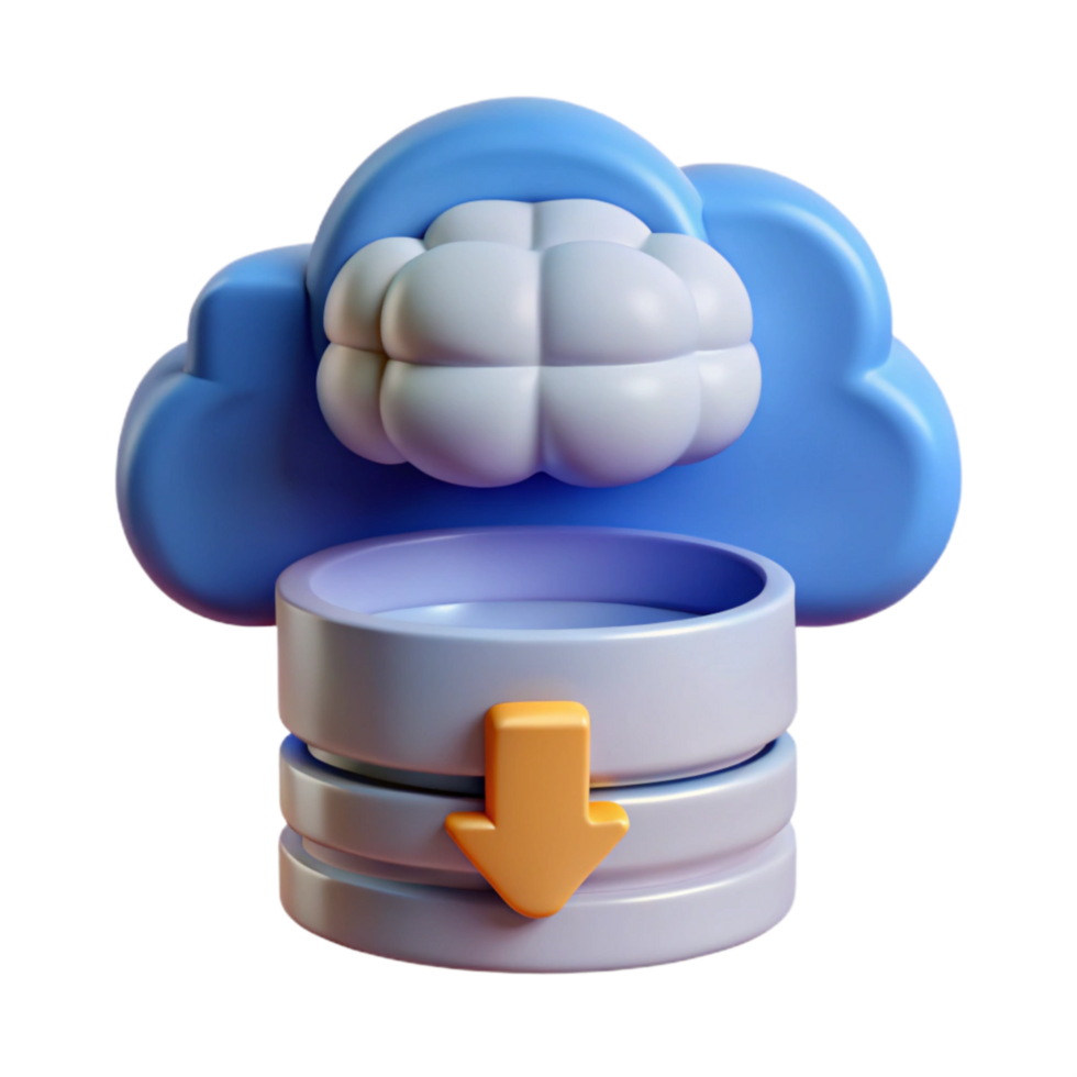 beautiful vintage Mind Downloading From Cloud Server Illustration Transparent Background high resolution png