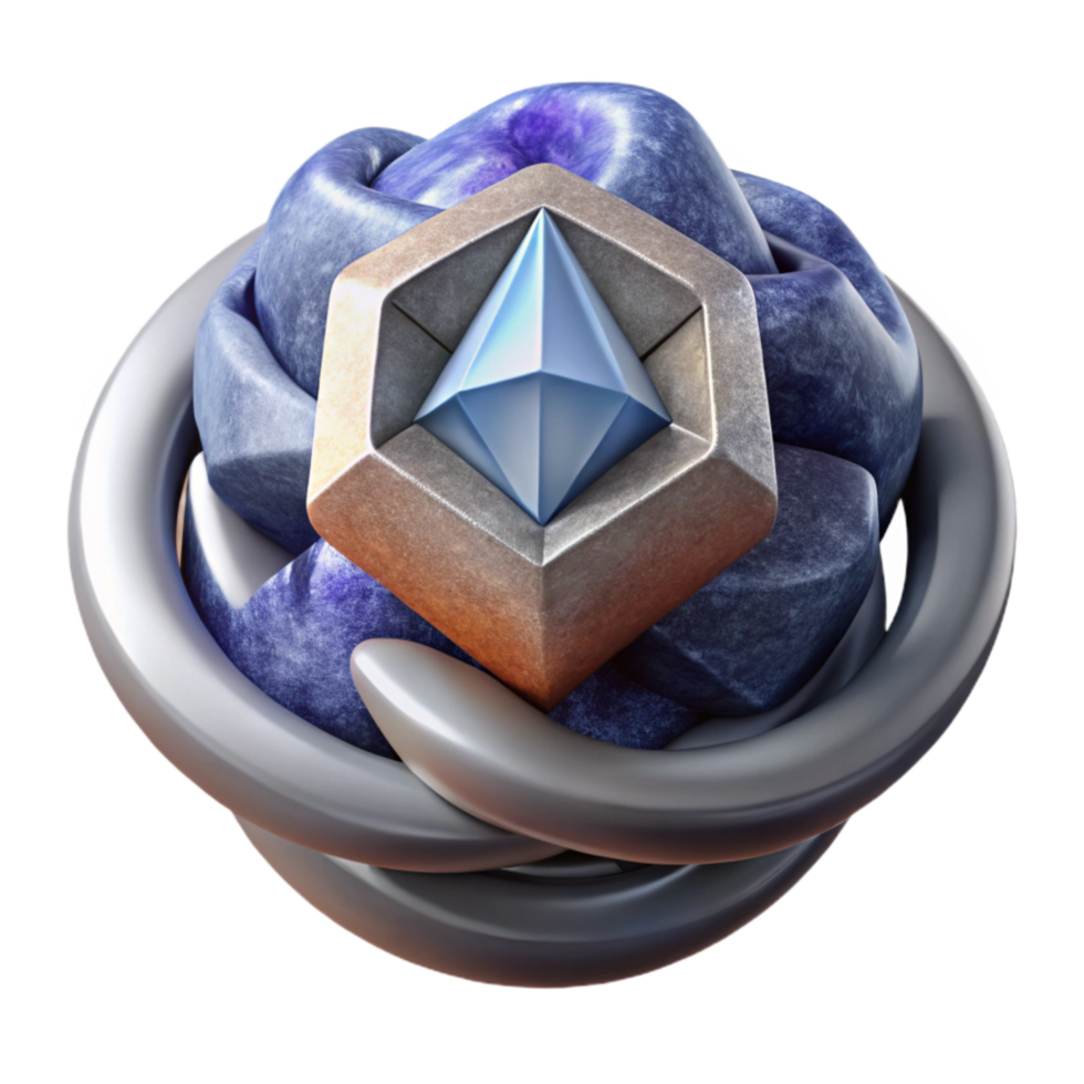 wonderful artistic Mind Expansion Symbol Growing Crystal Cutout high resolution png