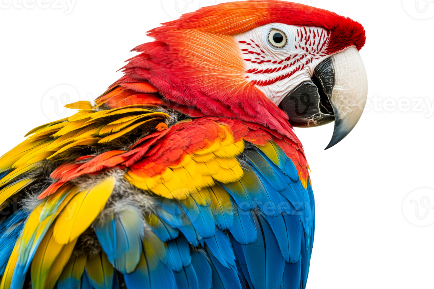 Vibrant macaw on a clear background png
