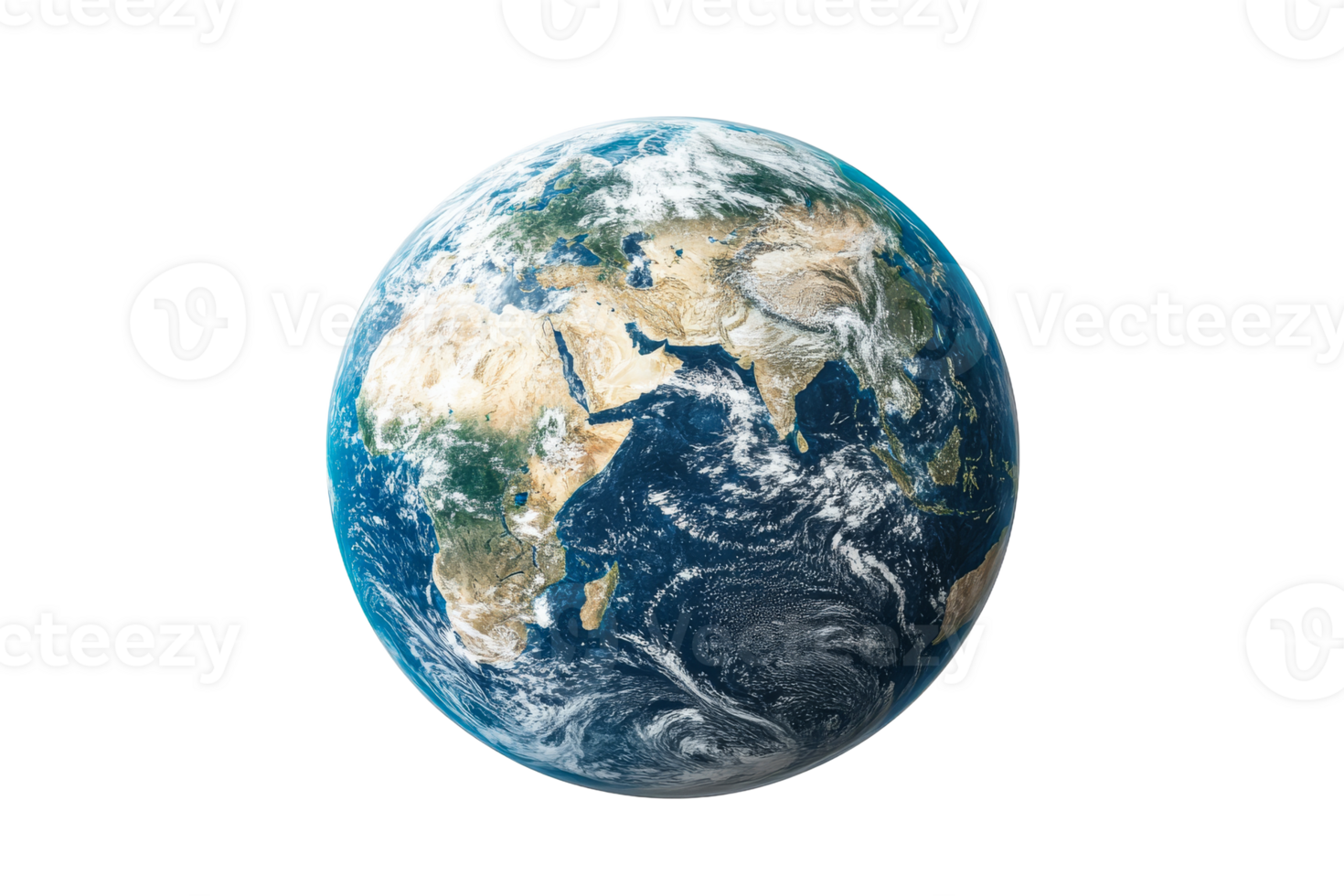 Beautiful Earth globe view with ocean and land details png