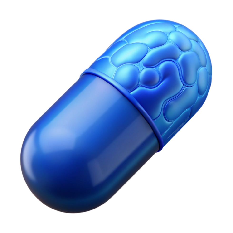 elegant traditional Mind Preservation Data Blue Capsule Isolated authentic png