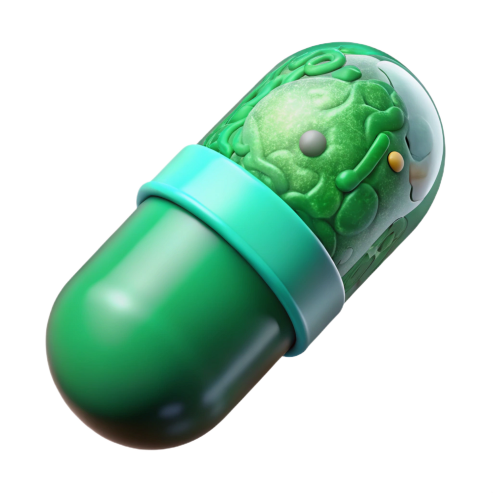 dramatic traditional Mind Preservation Data Green Capsule Isolated genuine png