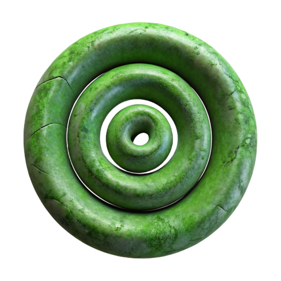 beautiful rustic Mind Transfer Symbol Green Spiral Isolated png