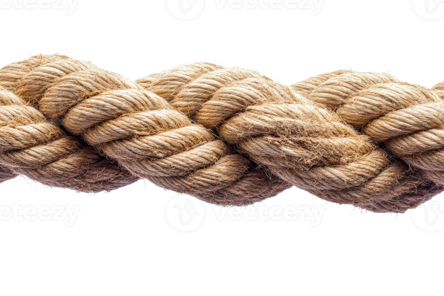 Natural fiber rope with twisted strands for various uses png