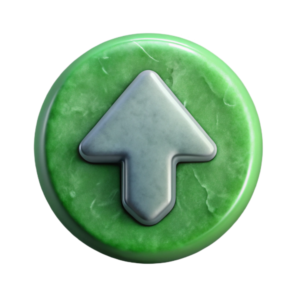 extraordinary minimalist Mind Upload Icon Green Arrow Isolated exclusive png