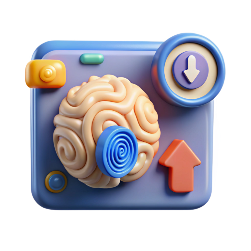 impressive rustic Mind Upload Interface with Progress Indicator Transparent Background professional png