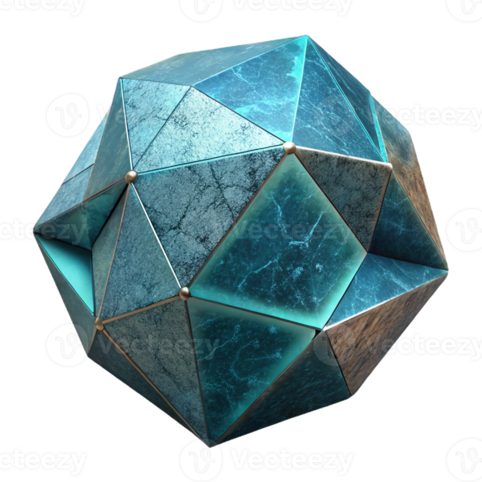 impressive artistic Mineral Specimen Geometric Form Isolated Element genuine png
