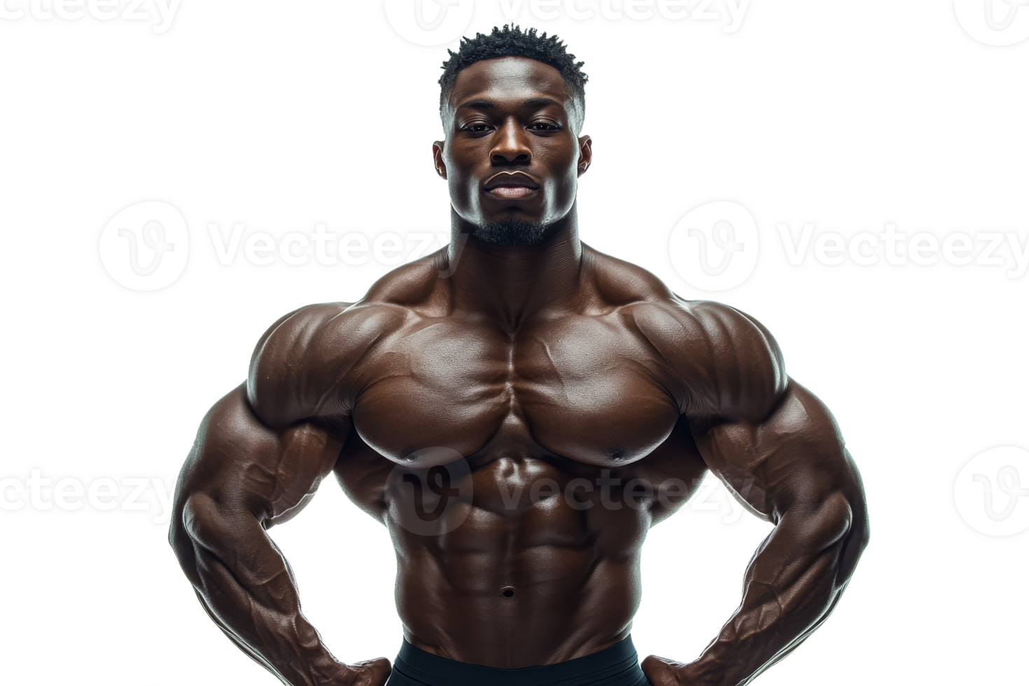 Muscular athlete showcasing strength and physique png