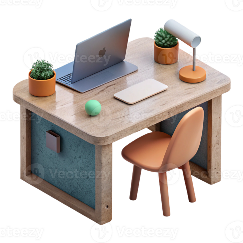 stunning modern Minimalist Desk with Laptop and Mouse Cutout original png