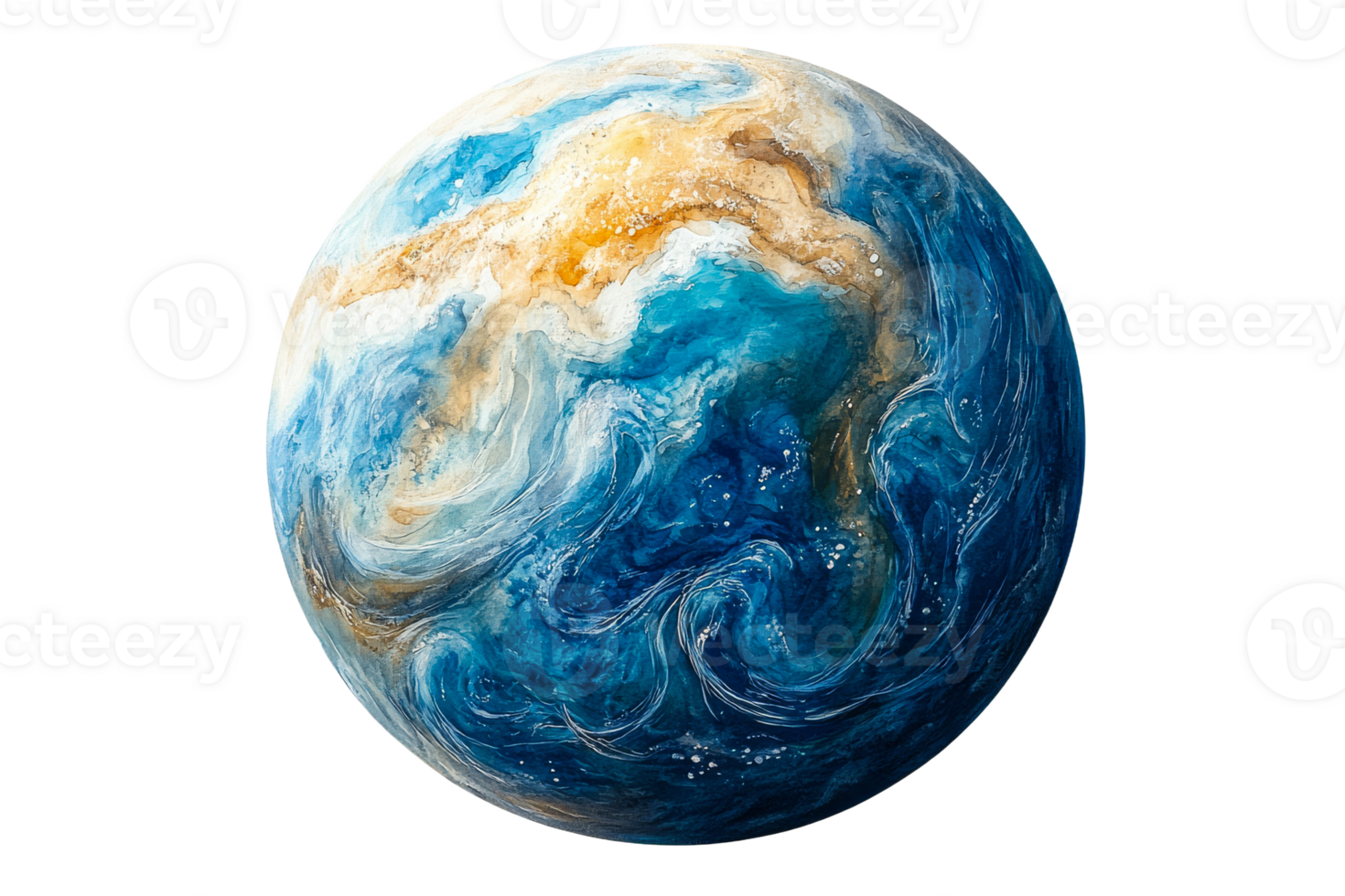 Colorful abstract representation of planet Earth in space png