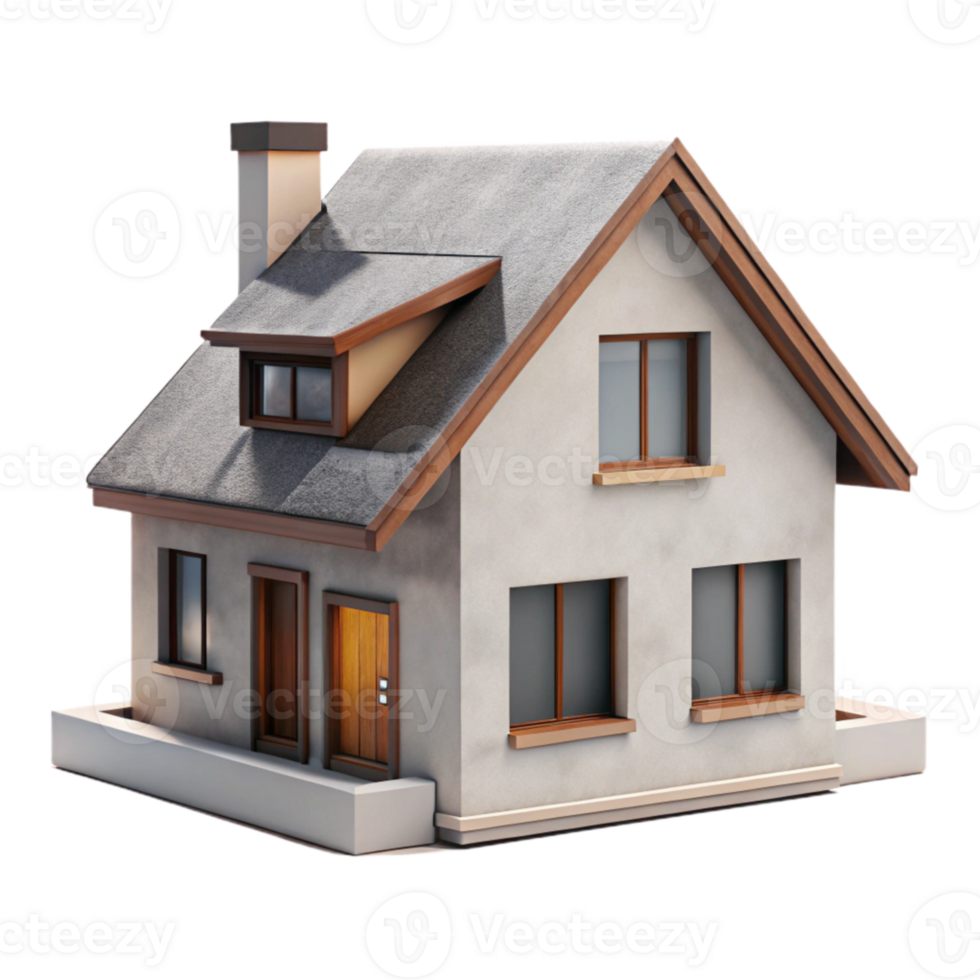 magnificent artistic Minimalist House Design Back View Transparent Background genuine png