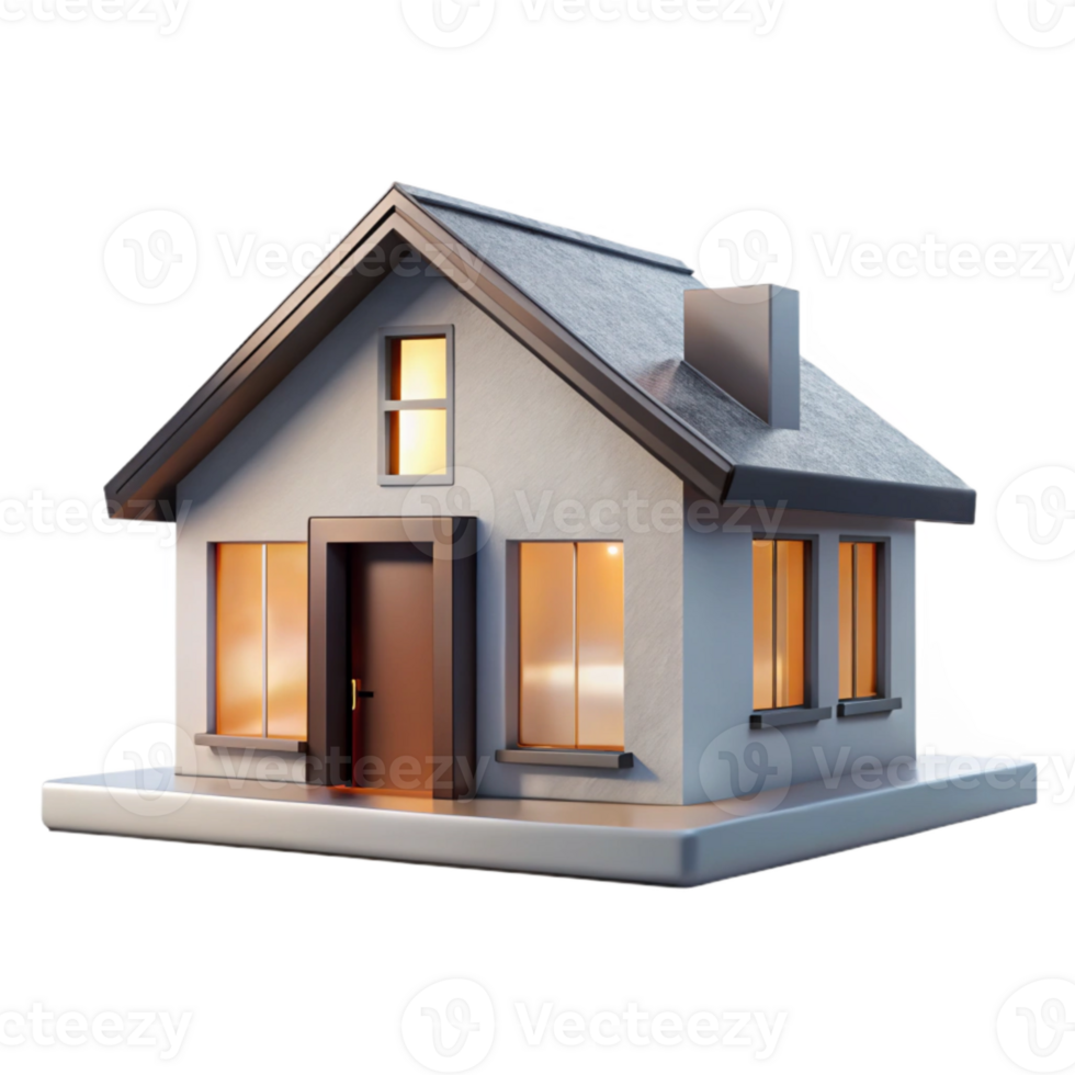 stunning classic Minimalist House Design Front View Transparent Background png
