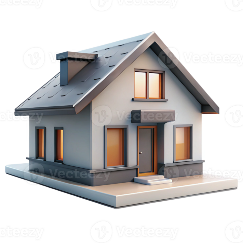 stunning classic Minimalist House Design Front View Transparent Background exclusive png