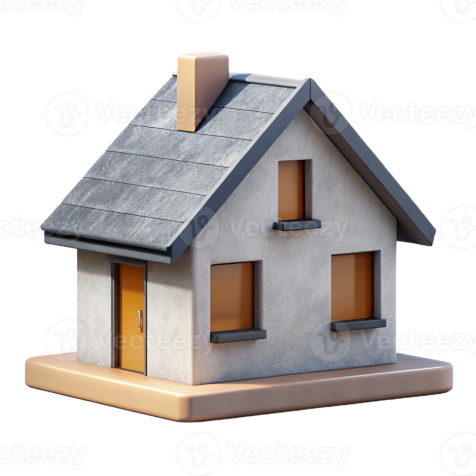beautiful minimalist Minimalist House Design Side View Isolated detailed png
