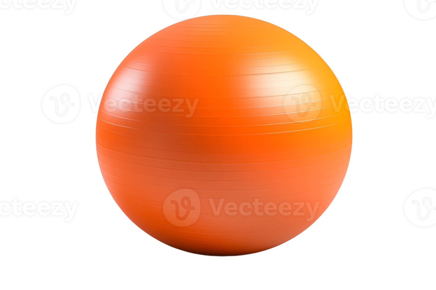 Orange exercise ball on clear background png